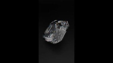 asscher biçimli elmas 3D görüntüleme