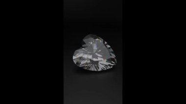 kalp şeklinde elmas 3D görüntüleme