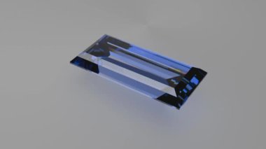 Baguette Diamond siyah arka planda izole edilmiş. Büyük kristal berrak, parlak, kesilmiş elmaslar.