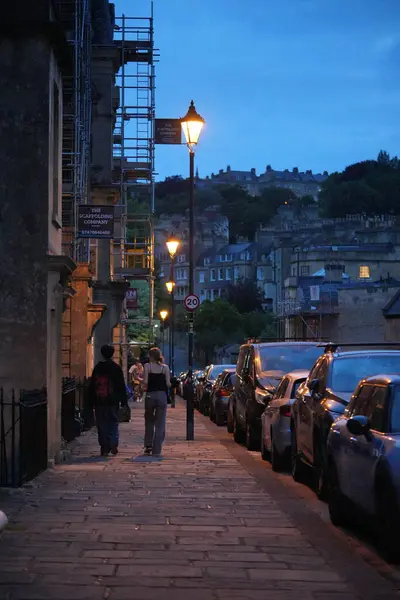 Bath şehrinin gece manzarası