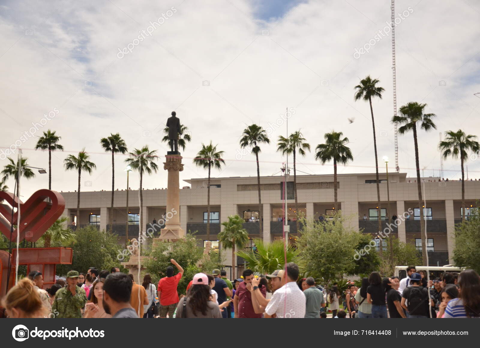 Torreon Coahuila Mexiko April 2024 Menschenmenge Bei Der Totalen