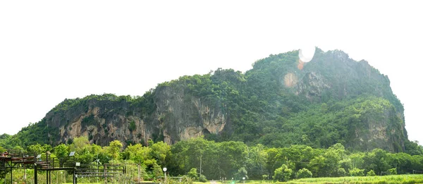 Skalnatá Hora Zeleným Lesem Phuphaman Khon Kaen Provincie Thajsko Izolované — Stock fotografie