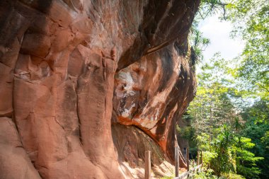 Bueng Kan Eyaleti, Tayland 'daki Phu Thok tapınağında taş deseni.