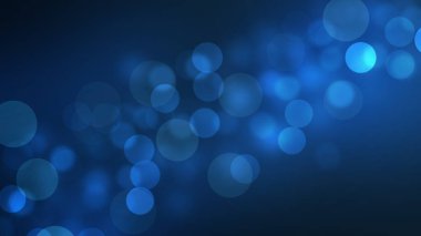 Mavi parıltılı yumuşak odaklı tatil ışık arka planı.