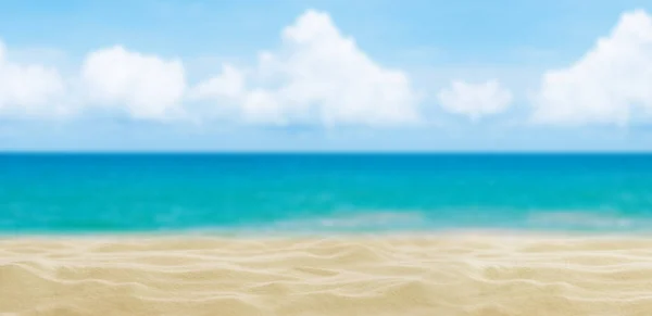 Sand Meer Himmel Und Strand Hintergrund Mit Tropischem Strand Und — Stockfoto