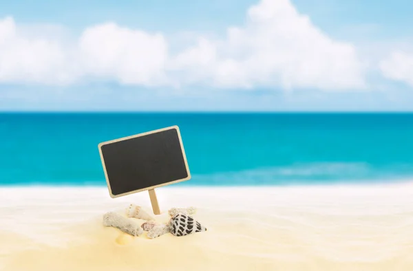 Banner Sand Mit Tropischem Strand Und Sommertag — Stockfoto
