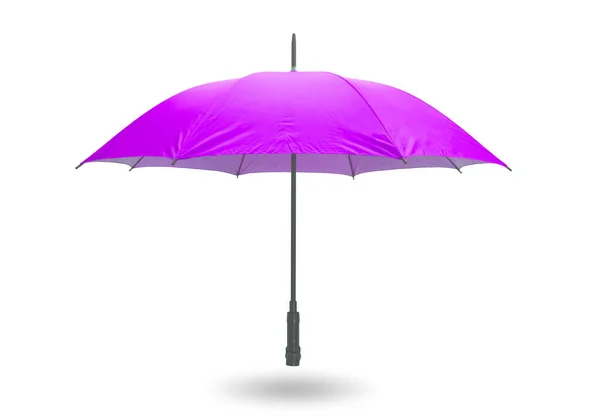 Fialový Deštník Izolovaný Bílém Pozadí Výstřižkovou Cestou — Stock fotografie
