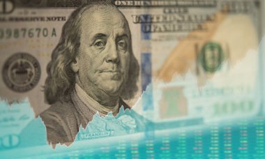 Dolar döviz kurları endeksleri ve Forex borsa grafiği. Yatırım ve finans kavramı.