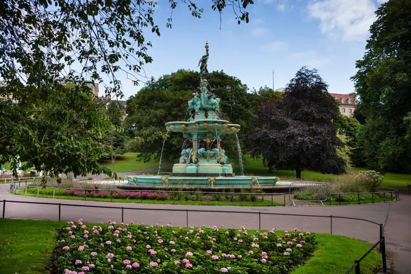 Ross Fountain  from Princes Street Gardens in Edinburgh