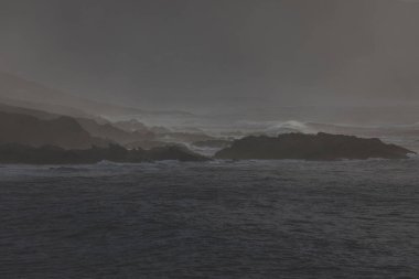 A Laracha 'daki CAion kasabasından Galiçya sahili manzarası