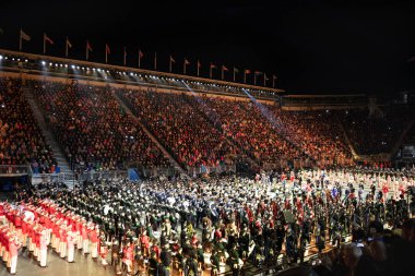 Edinburgh, İskoçya 'da Askeri Dövme Yürüyüşü