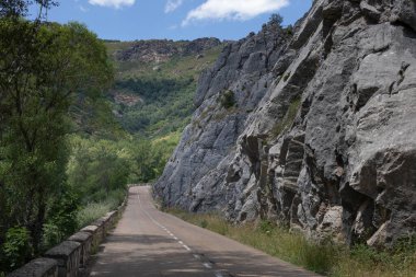 Leon, İspanya 'daki Vegacervera Geçidi' nde LE-315 Otoyolu.