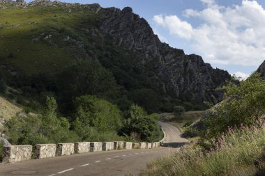 Leon, İspanya 'daki Vegacervera Geçidi' nde LE-315 Otoyolu.