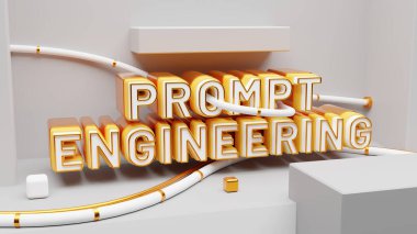 Mühendislik Sancağı. Yeni kariyer yolu için gelecek konsepti. 3d illüstrasyon.