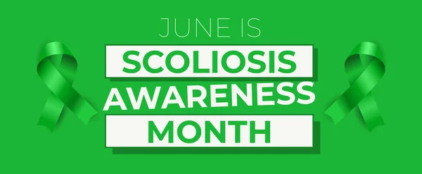 stock vector Scoliosis Awareness Month. Observed yearly in June. EPS10 Vector banner or poster.