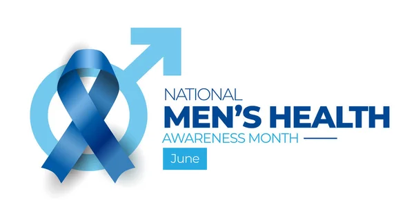 Ulusal Erkek Sağlığı Bilinci Ayı. Haziran kutlamaları. Vektör bayrağı. Bölüm 10