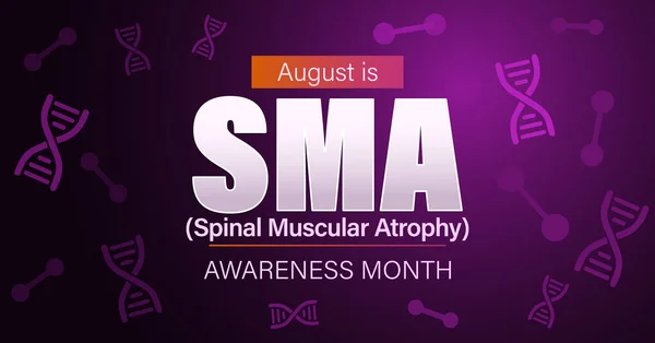 stock vector August is Spinal Muscular Atrophy Awareness Month. Vector banner poster. SMA awareness elegant design.