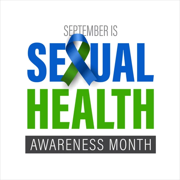 Σεπτέμβριος Είναι Σεξουαλική Ευαισθητοποίηση Μήνα Αφίσα Διάνυσμα Πράσινη Και Μπλε — Διανυσματικό Αρχείο