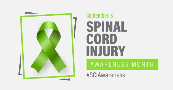 Eylül ayı, omurilik yaralanması farkındalık ayı ilanı. İnternet ve sosyal medya kampanyası için SCI eğitim afişi.