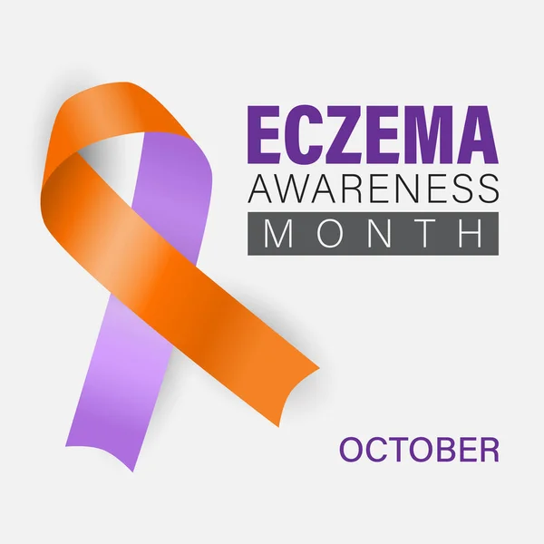 stock vector Eczema Awareness Month banner. Observed in October annually. Flat vector design.