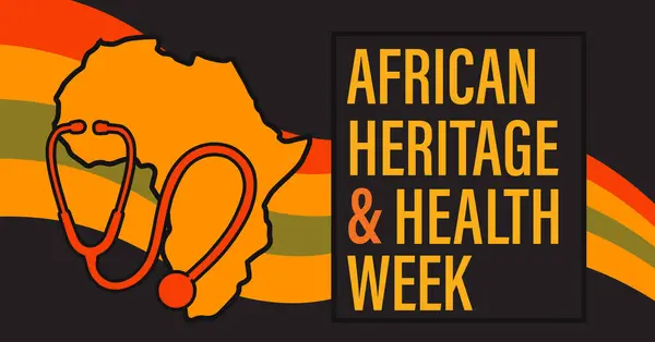 Тиждень Африканської Спадщини Здоров Спостерігається Лютого 2024 Року — стоковий вектор