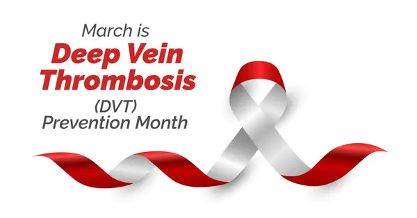 Банер Кампанії Deep Vein Trombosis Dvt Prevention Intareness Month Щороку — стоковий вектор