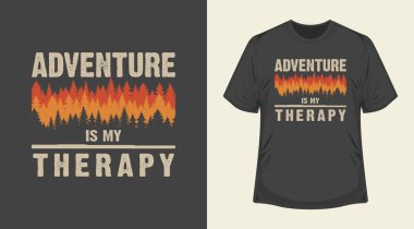 Outdoor Adventure T Shirt Mock Up Design apparel for fishing hunting camping hiking colorfull print background clipart