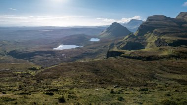 Kuzey Atlantik Denizi 'ndeki Faroe adalarının manzarası.