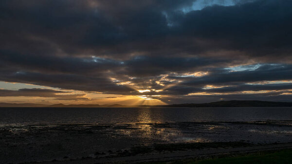 beautiful sunset over the sea