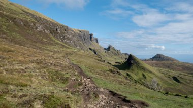 İrlanda 'daki dağın tepesinden manzara
