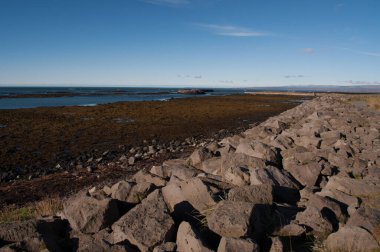 İzlanda sahilinden güzel bir manzara.