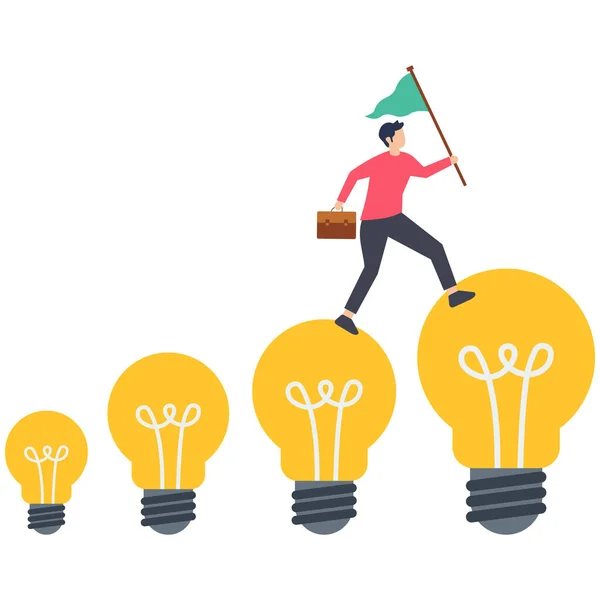 Επιχειρηματίες Αναπτύσσουν Ιδέες Για Την Επιτυχία Δημιουργικότητα Για Επιχειρηματικές Ιδέες — Διανυσματικό Αρχείο