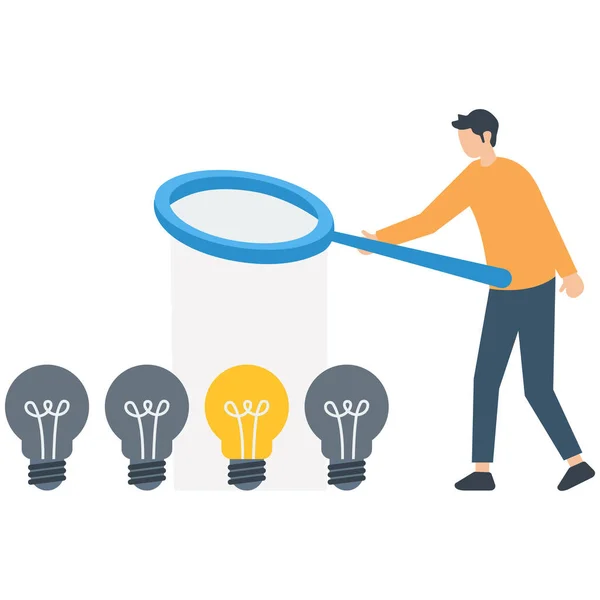 Affärsmän Upptäcka Nya Idéer Upptäcka Möjligheter Eller Dra Nytta Idéer — Stock vektor