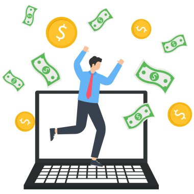 Başla. Başarılı bir çevrimiçi iş ve zenginlik kurma fikri