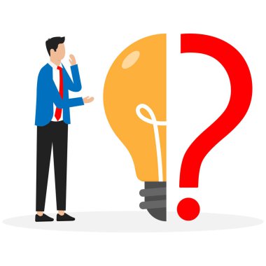 İş sorunu, fikir, karar verme ve çözüm, iş ve kariyer yolu kavramı