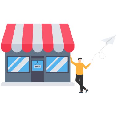 Kendi işinizi kurun, yeni bir şirket kurun ya da ürün kurun, yeni bir iş ya da girişimci edinme fırsatı, küçük bir işletme konsepti, yıldız mağazası, kendi iş piyasası konsepti