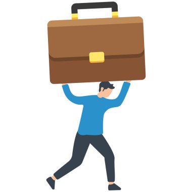 İş sorumluluğu, iş baskısı, taşıma sorunu, iş yükü, kariyer mücadelesi, aşırı çalışma, çaba, yorgun işadamı