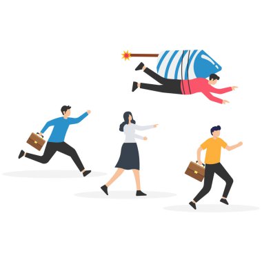 Ticari rekabet, yenilik veya yaratıcılık kazanma stratejisi ve başarısı için rekabetçi avantaj, Roket destekçisi iş yarışmasını kazanma yolunda öncülük ediyor