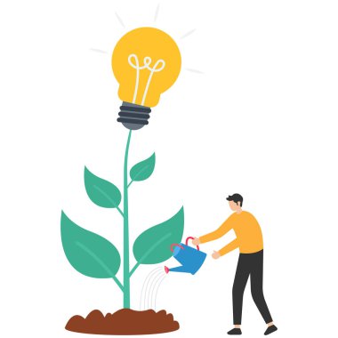 Başarı, büyüme zihniyeti veya bilgi transferi için yeni beceri veya bilgelik, ilham veya tavsiye geliştirmeyi öğretme ve öğrenme, Öğretmen sulandırma öğrenci tohumu