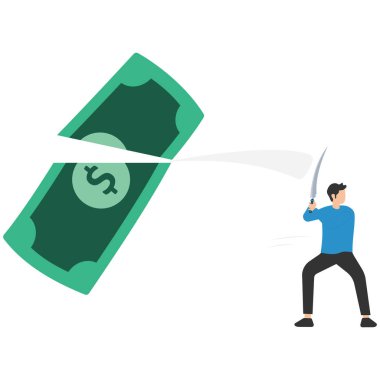 Maliyet tasarrufu fikirleri, maliyet azaltma veya düşüş giderleri, mali veya muhasebe optimizasyonu, daha fazla kar elde etmek için daha az harcama, kılıcıyla maliyet sözcüğünü kesmek