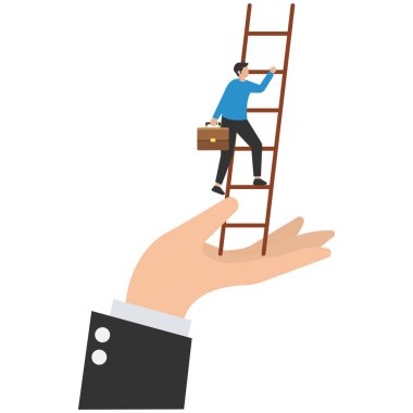 İş engellerini, engelleri ya da zorlukları aşmak, iş problemlerini çözmek ve fırsatları görmek için mücadele etmek, onu durdurmak için merdivenleri tırmanmak,