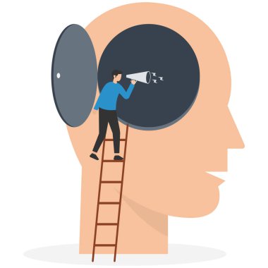 Beyin yıkama, birini inandırma agresif ya da tekrarlayan reklam mesajı, farkındalık, motivasyon ya da iletişim, megafonla bağırma, açık fikirli bir ses.