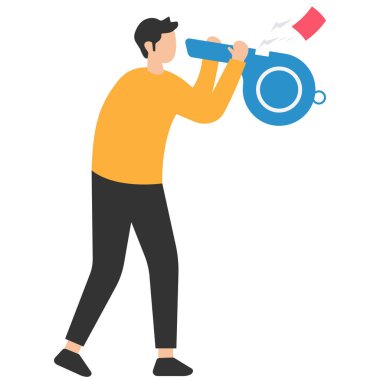 İş yasağı, ihlal ya da kural ihlali, Ceza, Yargı ya da hata ya da sorun nedeni, kırmızı kart gösteren düdük, yolsuzluk çalışanını yasaklama ya da durdurma