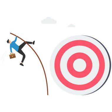 Hedef izleme veya başarı, çalışmayı bitirme planı, performans veya parça ilerlemesi, Proje yönetimi veya tamamlanmış görevler, hedeflenen hedefe ok ve yay sıçraması tutulması