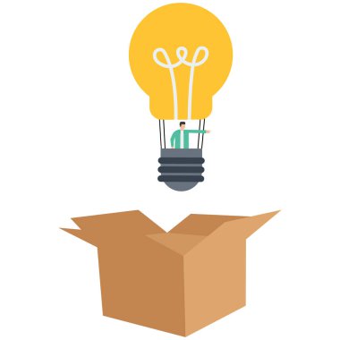 Alışılmışın dışında düşünün, yaratıcılık farklı bir iş fikri veya motivasyon ve inovasyon kavramı yaratmak için.