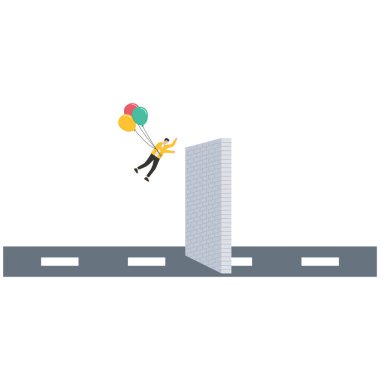 Engelleri aşmak, iş sorununu çözmek, iş bariyerini aşmak veya zorlukları aşmak, kariyer yolu, çaba veya karar kavramı için meydan okumak veya çözüm,