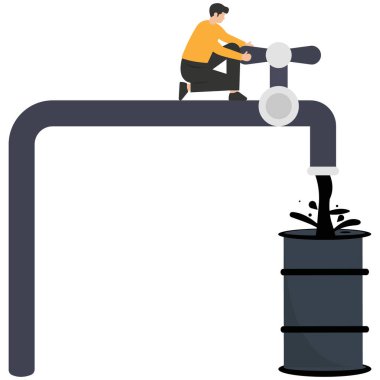 Petrol fiyatları krizi, enerji veya petrol şirketinin hisse senedi riski veya emtia fiyatlarındaki dalgalanma konsepti kaybı