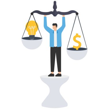 Çalışma yaşam dengesi, denge veya eşitlik, konsantrasyon veya istikrar, meydan okuma veya risk yönetimi kavramı,