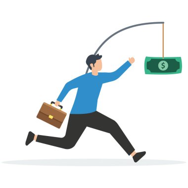 Adam para için koşuyor.