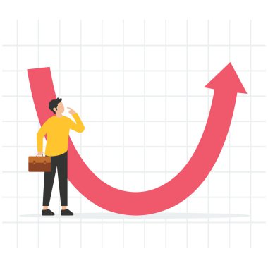İş adamları dünya ekonomisini profesyonel olarak analiz eder. U şekli ekonomik düzelme